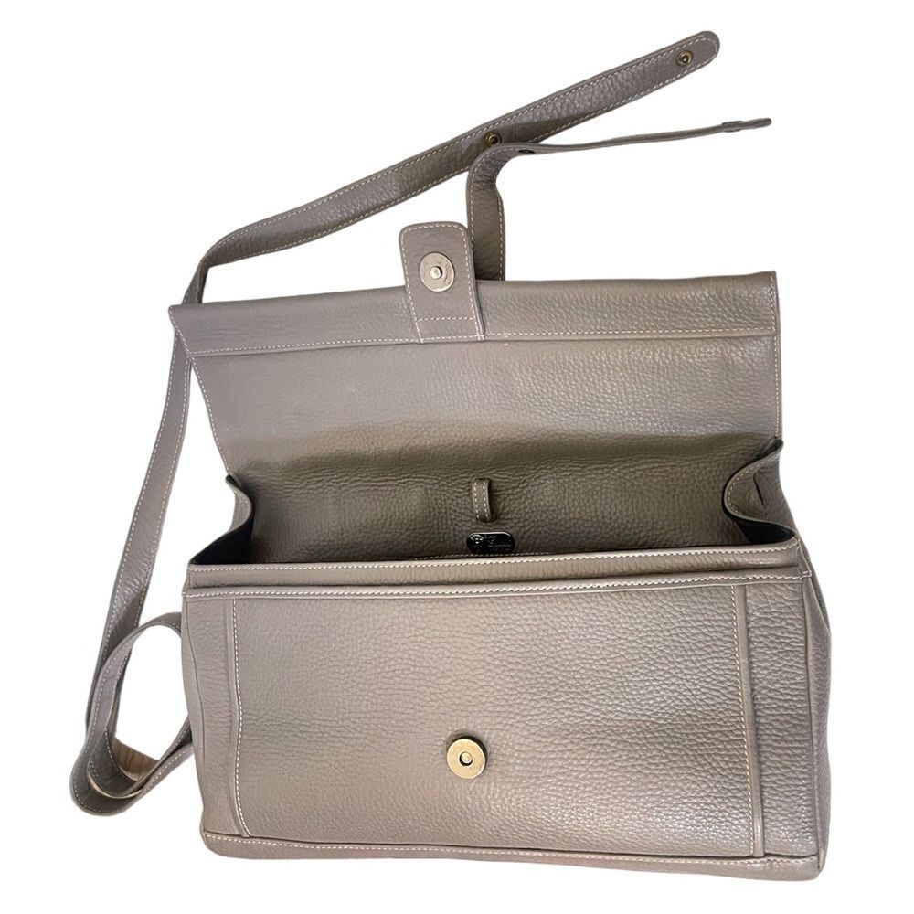 GUCCI Vintage Gray Leather Crossbody Bag / Clutch - Picture 8 of 13